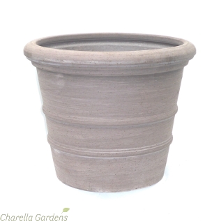 Vaso Siena Graphite Grey Handmade Tuscan Terracotta pots - 4 Sizes