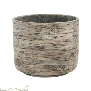 Driftwood Effect Planters Grey: 4 Size Options