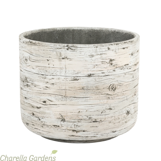 Driftwood Effect Planters White: 4 Size Options